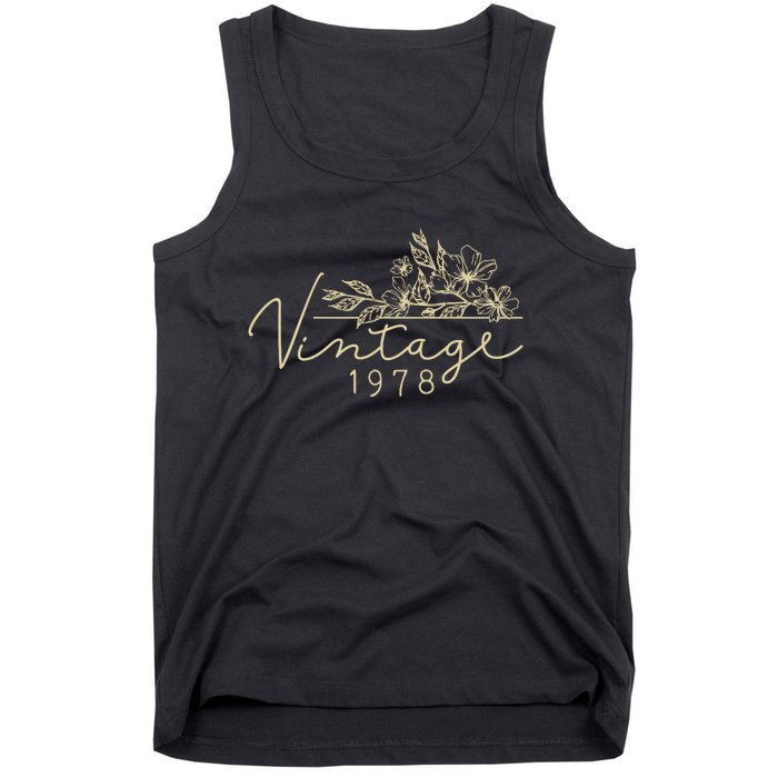 1978 Birthday Retro Original Parts 45th Birthday Tank Top