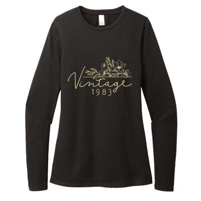 1983 Birthday Retro Original Parts 40th Birthday Womens CVC Long Sleeve Shirt