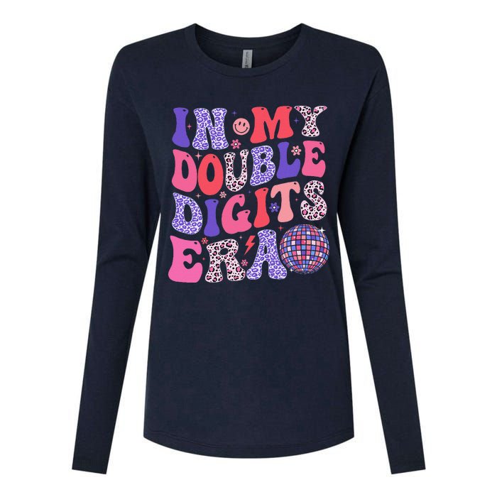 10th Birthday Retro In My Double Digits Era Womens Cotton Relaxed Long Sleeve T-Shirt