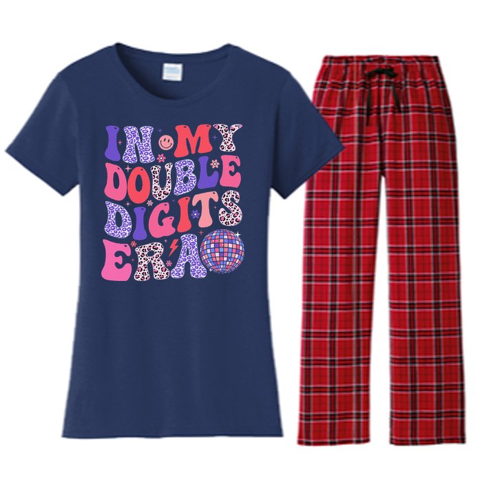 10th Birthday Retro In My Double Digits Era Women's Flannel Pajama Set