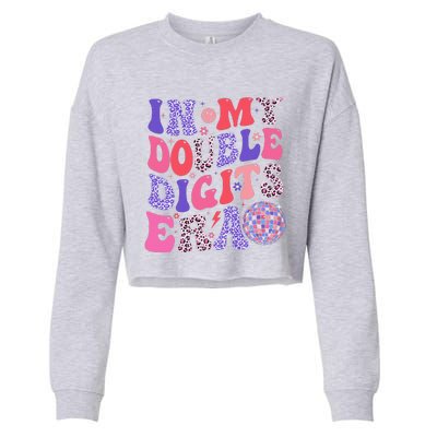 10th Birthday Retro In My Double Digits Era Cropped Pullover Crew