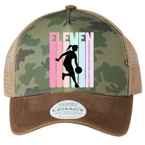 11th Birthday Retro Basketball Player 11 Years Old Legacy Tie Dye Trucker Hat