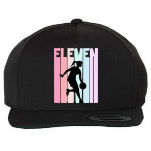 11th Birthday Retro Basketball Player 11 Years Old Wool Snapback Cap