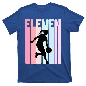 11th Birthday Retro Basketball Player 11 Years Old T-Shirt