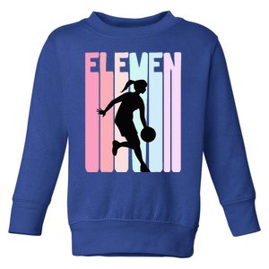 11th Birthday Retro Basketball Player 11 Years Old Toddler Sweatshirt