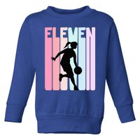 11th Birthday Retro Basketball Player 11 Years Old Toddler Sweatshirt