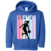 11th Birthday Retro Basketball Player 11 Years Old Toddler Hoodie