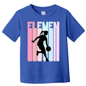 11th Birthday Retro Basketball Player 11 Years Old Toddler T-Shirt