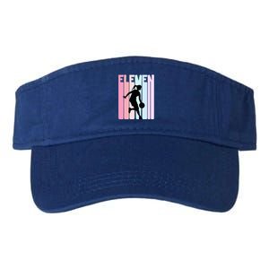 11th Birthday Retro Basketball Player 11 Years Old Valucap Bio-Washed Visor