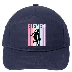 11th Birthday Retro Basketball Player 11 Years Old 7-Panel Snapback Hat