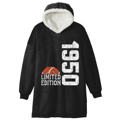 1950 Birthday Rugby Limited Edition Born In 1950 Hooded Wearable Blanket