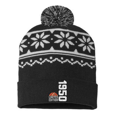 1950 Birthday Rugby Limited Edition Born In 1950 USA-Made Snowflake Beanie