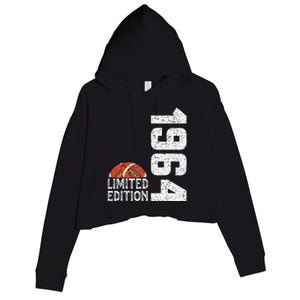 1964 Birthday Rugby Limited Edition Born In 1964 Crop Fleece Hoodie