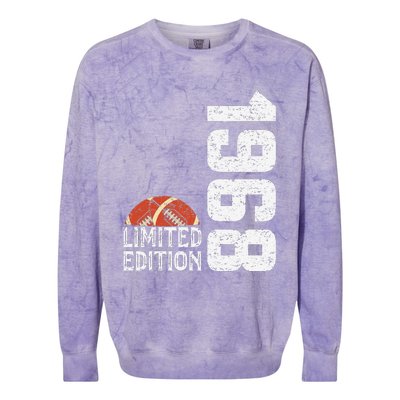 1968 Birthday Rugby Limited Edition Born In 1968 Colorblast Crewneck Sweatshirt