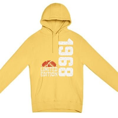 1968 Birthday Rugby Limited Edition Born In 1968 Premium Pullover Hoodie