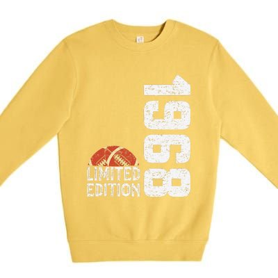 1968 Birthday Rugby Limited Edition Born In 1968 Premium Crewneck Sweatshirt