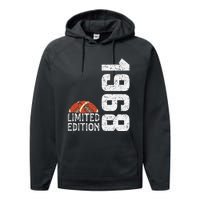 1968 Birthday Rugby Limited Edition Born In 1968 Performance Fleece Hoodie