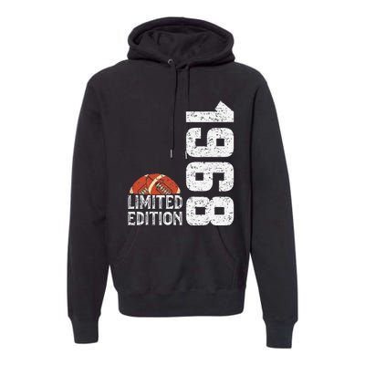 1968 Birthday Rugby Limited Edition Born In 1968 Premium Hoodie