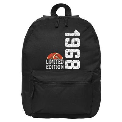 1968 Birthday Rugby Limited Edition Born In 1968 16 in Basic Backpack