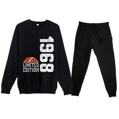 1968 Birthday Rugby Limited Edition Born In 1968 Premium Crewneck Sweatsuit Set