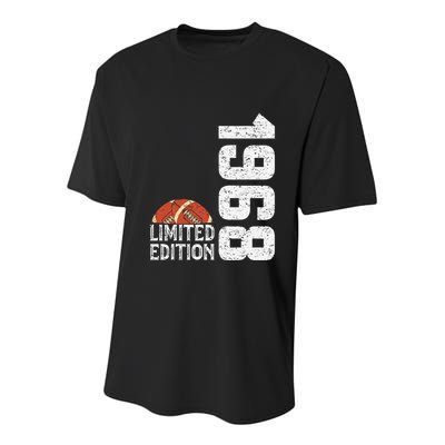 1968 Birthday Rugby Limited Edition Born In 1968 Youth Performance Sprint T-Shirt