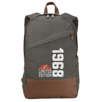 1968 Birthday Rugby Limited Edition Born In 1968 Cotton Canvas Backpack