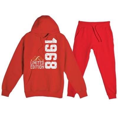 1968 Birthday Rugby Limited Edition Born In 1968 Premium Hooded Sweatsuit Set