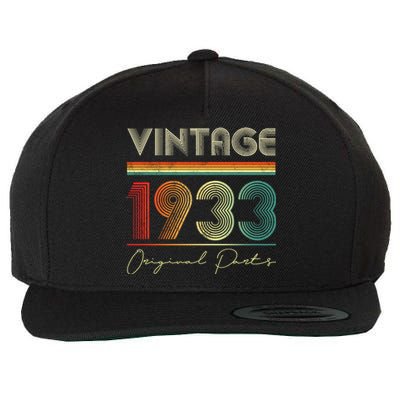 1933 Birthday Retro Original Parts 90th Birthday Wool Snapback Cap