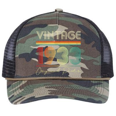 1933 Birthday Retro Original Parts 90th Birthday Retro Rope Trucker Hat Cap