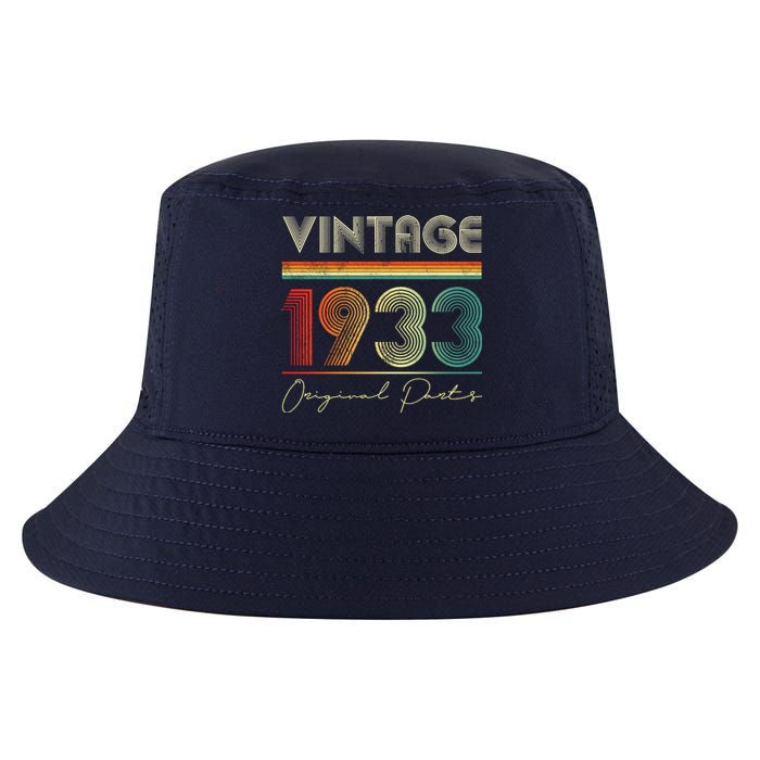 1933 Birthday Retro Original Parts 90th Birthday Cool Comfort Performance Bucket Hat