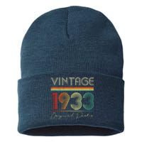 1933 Birthday Retro Original Parts 90th Birthday Sustainable Knit Beanie