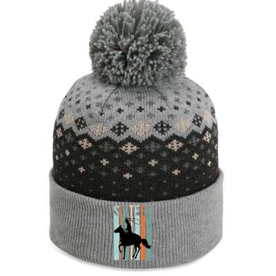 16th Birthday Retro Rodeo Horse Lovers Cow Rider Teen Gift The Baniff Cuffed Pom Beanie