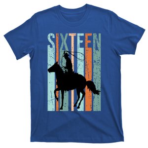 16th Birthday Retro Rodeo Horse Lovers Cow Rider Teen Gift T-Shirt