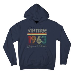 1963 Birthday Retro Original Parts 60th Birthday Hoodie