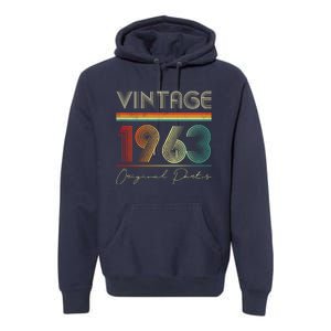 1963 Birthday Retro Original Parts 60th Birthday Premium Hoodie