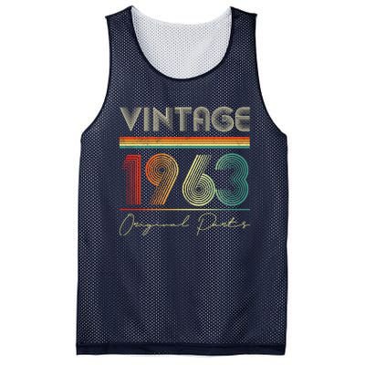 1963 Birthday Retro Original Parts 60th Birthday Mesh Reversible Basketball Jersey Tank