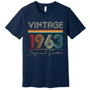 1963 Birthday Retro Original Parts 60th Birthday Premium T-Shirt