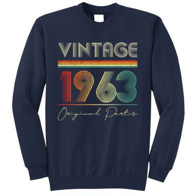 1963 Birthday Retro Original Parts 60th Birthday Tall Sweatshirt