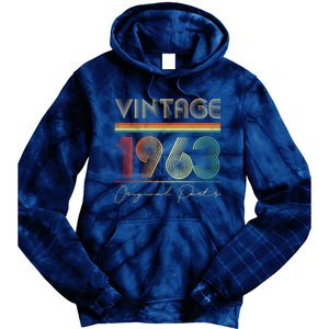 1963 Birthday Retro Original Parts 60th Birthday Tie Dye Hoodie