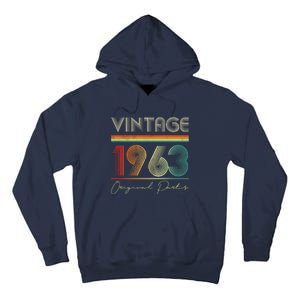 1963 Birthday Retro Original Parts 60th Birthday Tall Hoodie