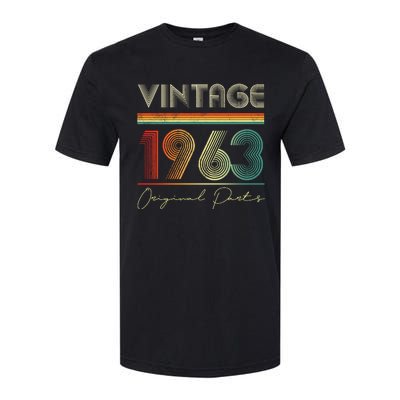 1963 Birthday Retro Original Parts 60th Birthday Softstyle CVC T-Shirt