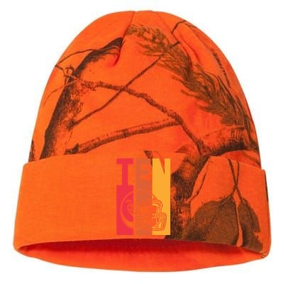 10th Birthday Retro American Football 10 Years Old Gift Kati Licensed 12" Camo Beanie