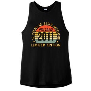 12yr BDay Son Boy Funny 2011 12th 12 Year Old Birthday Ladies PosiCharge Tri-Blend Wicking Tank