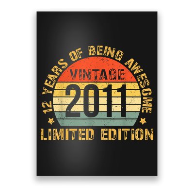 12yr BDay Son Boy Funny 2011 12th 12 Year Old Birthday Poster
