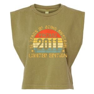 12yr BDay Son Boy Funny 2011 12th 12 Year Old Birthday Garment-Dyed Women's Muscle Tee