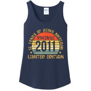 12yr BDay Son Boy Funny 2011 12th 12 Year Old Birthday Ladies Essential Tank