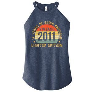 12yr BDay Son Boy Funny 2011 12th 12 Year Old Birthday Women's Perfect Tri Rocker Tank