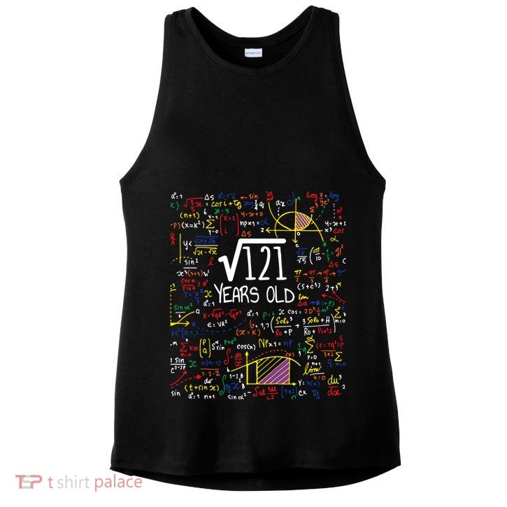 11th Birthday Square Root Of 121 11 Years Old Math Lover Ladies PosiCharge Tri-Blend Wicking Tank