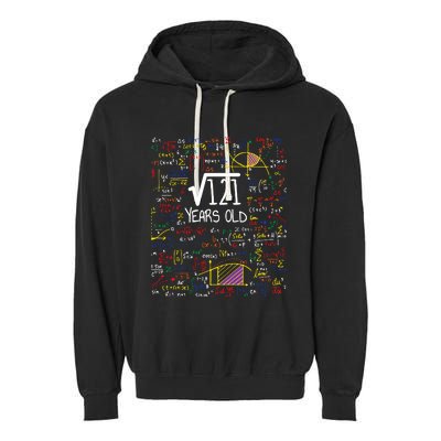 11th Birthday Square Root Of 121 11 Years Old Math Lover Garment-Dyed Fleece Hoodie