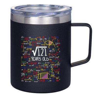 11th Birthday Square Root Of 121 11 Years Old Math Lover 12oz Stainless Steel Coffee Mug